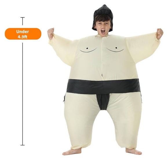 INFLATABLE COSTUME SUMO WRESTLER KIDS UNISEX HALLOWEEN 🎃 •MAKE AN OFFER • FUN - Picture 2 of 11